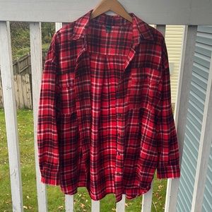Wild Fable Size M Red Flannel